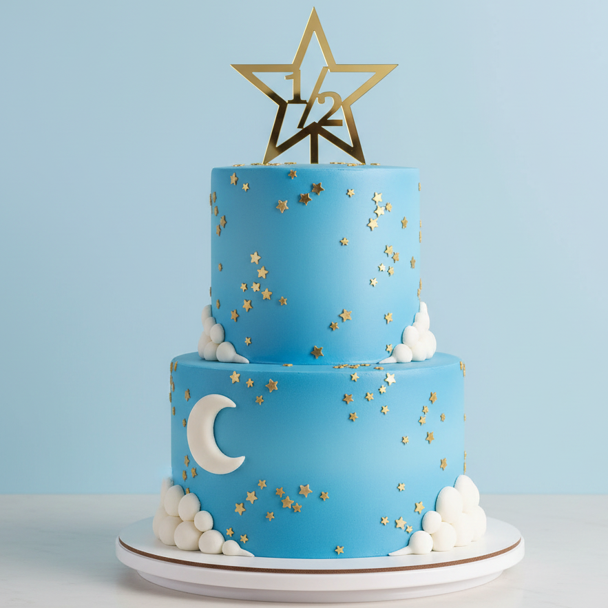 Half Star Theme Cake