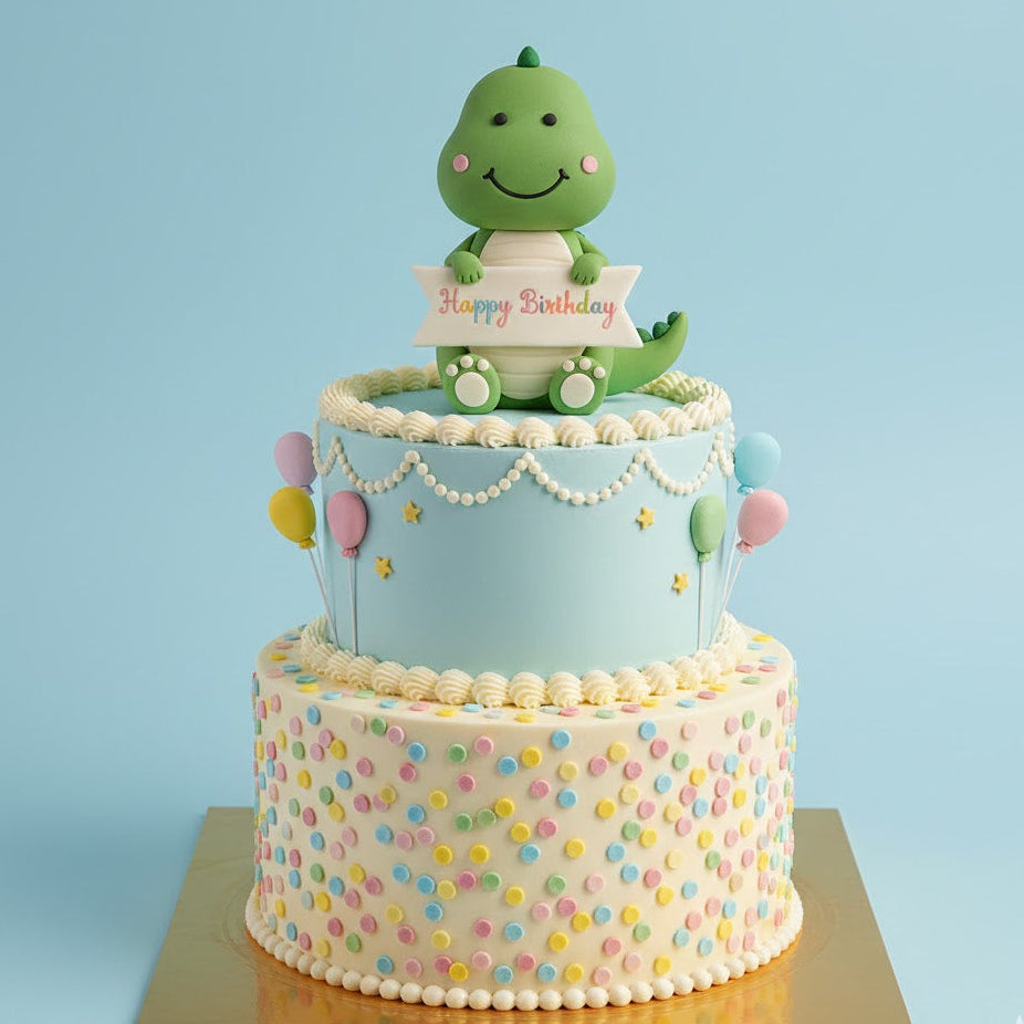 Happy Dino Birthday Cake