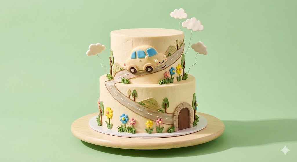 Happy Highway Car Cake