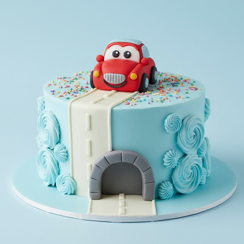 Happy Wheels Tunnel Cake