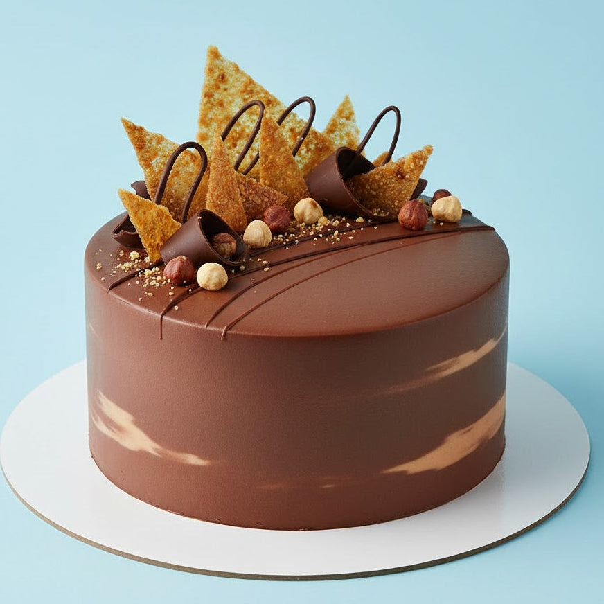 Hazelnut Praline Chocolate Cake