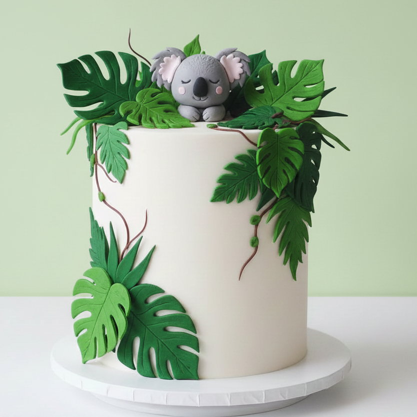 Jungle Animal Garden Cake