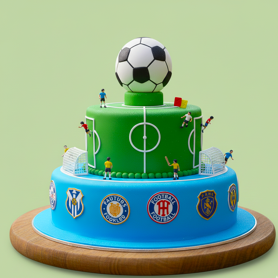 Kids Football Tier Cake