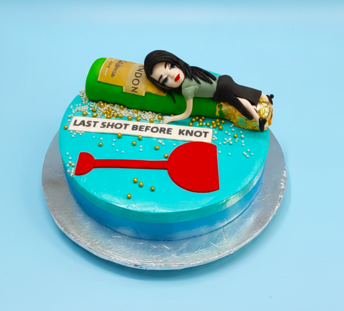Last Sip Before Knot Bachelor Cake