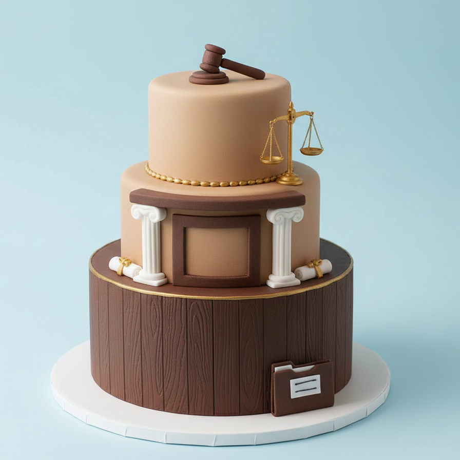 Lawyer Courtroom Cake