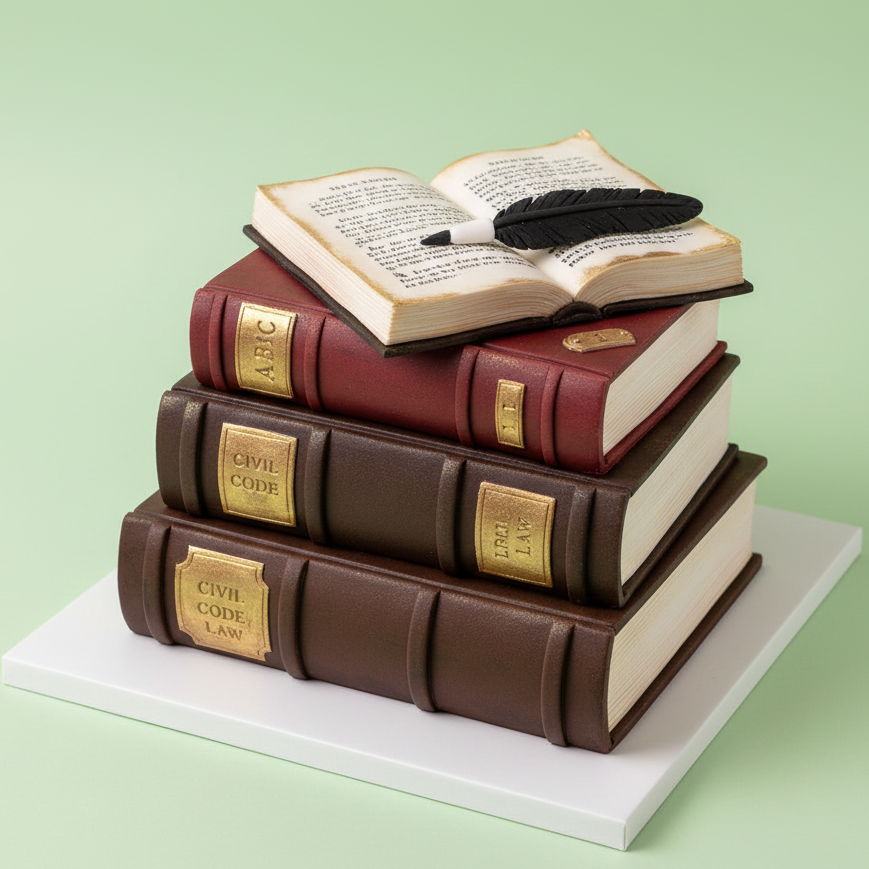 Lawyer Law Book Cake