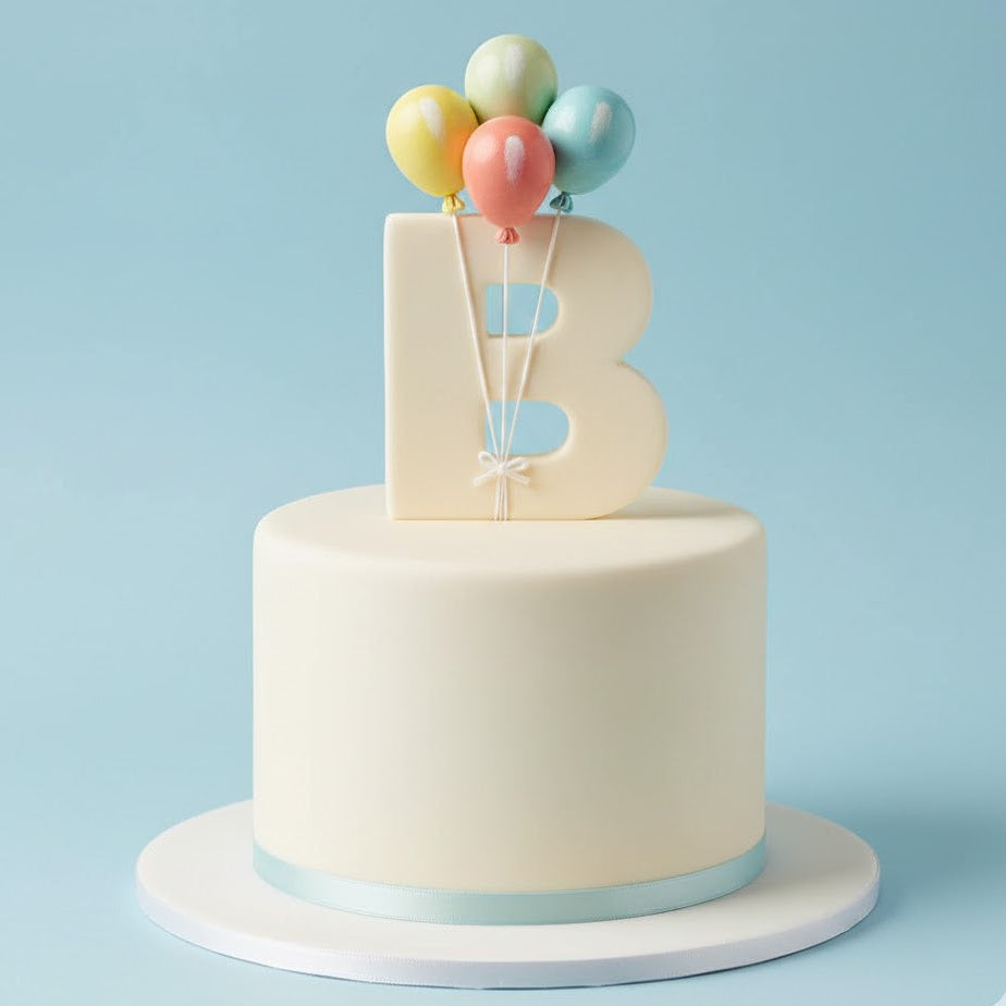 Letter B Balloon Cake