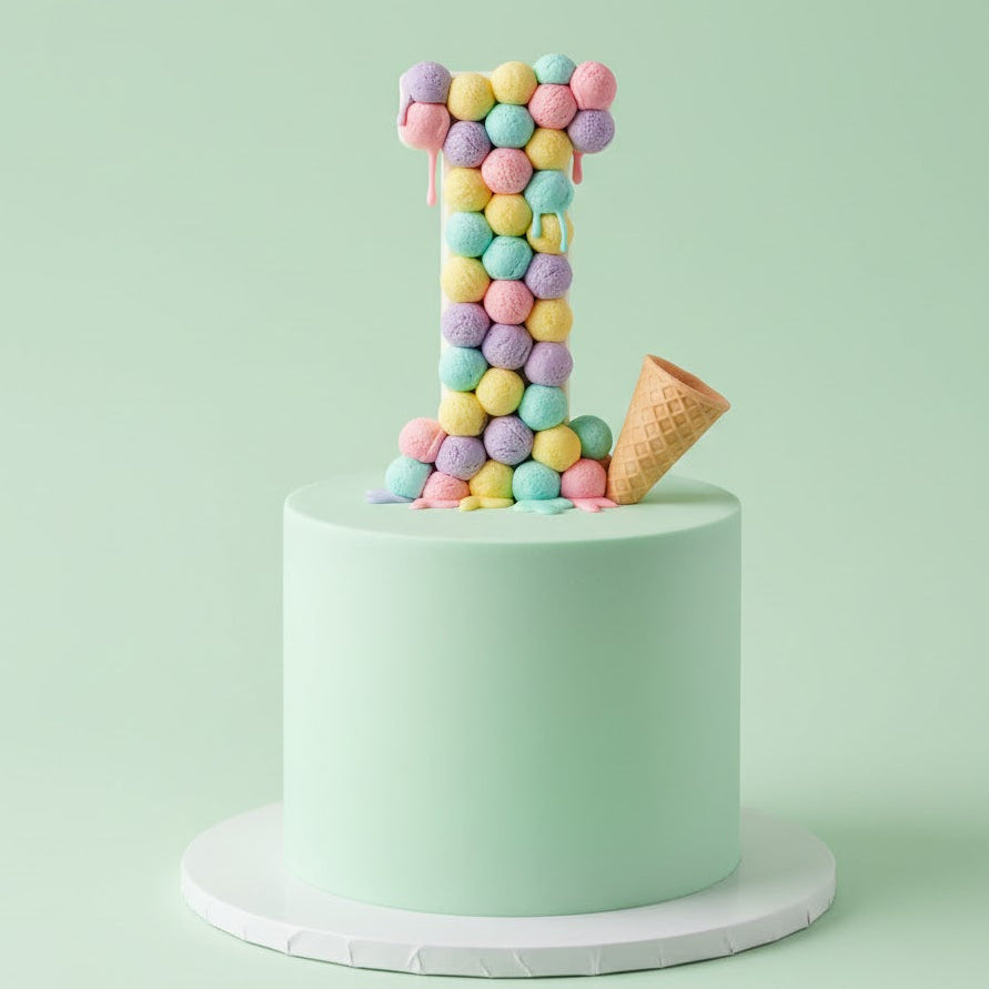 Letter I Ice Cream Cake