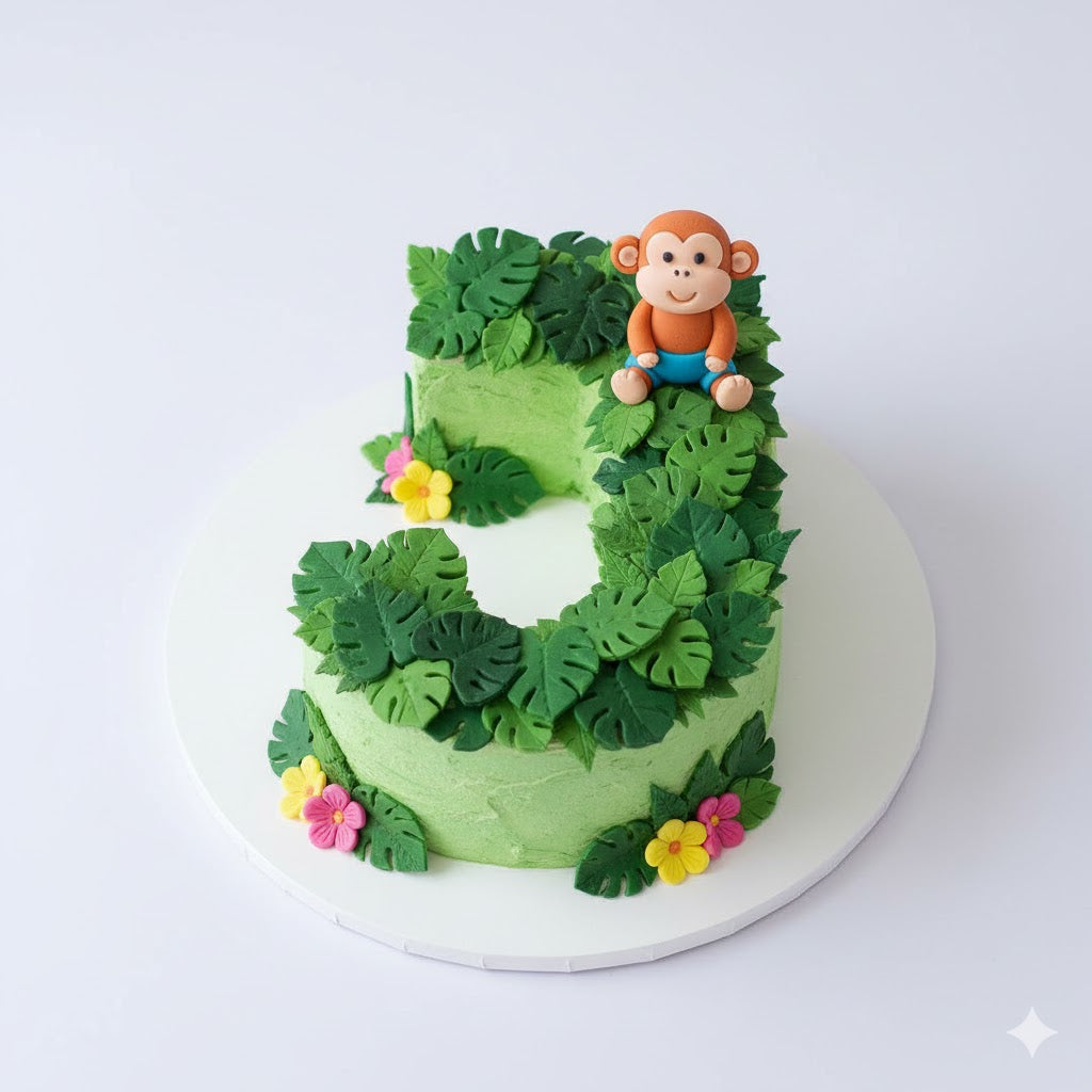 Letter J Jungle Cake
