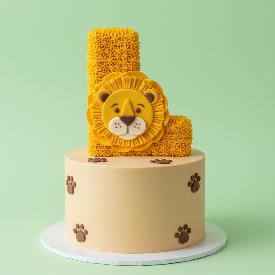 Letter L Lion Cake