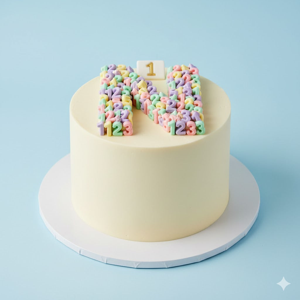 Letter N Number Cake