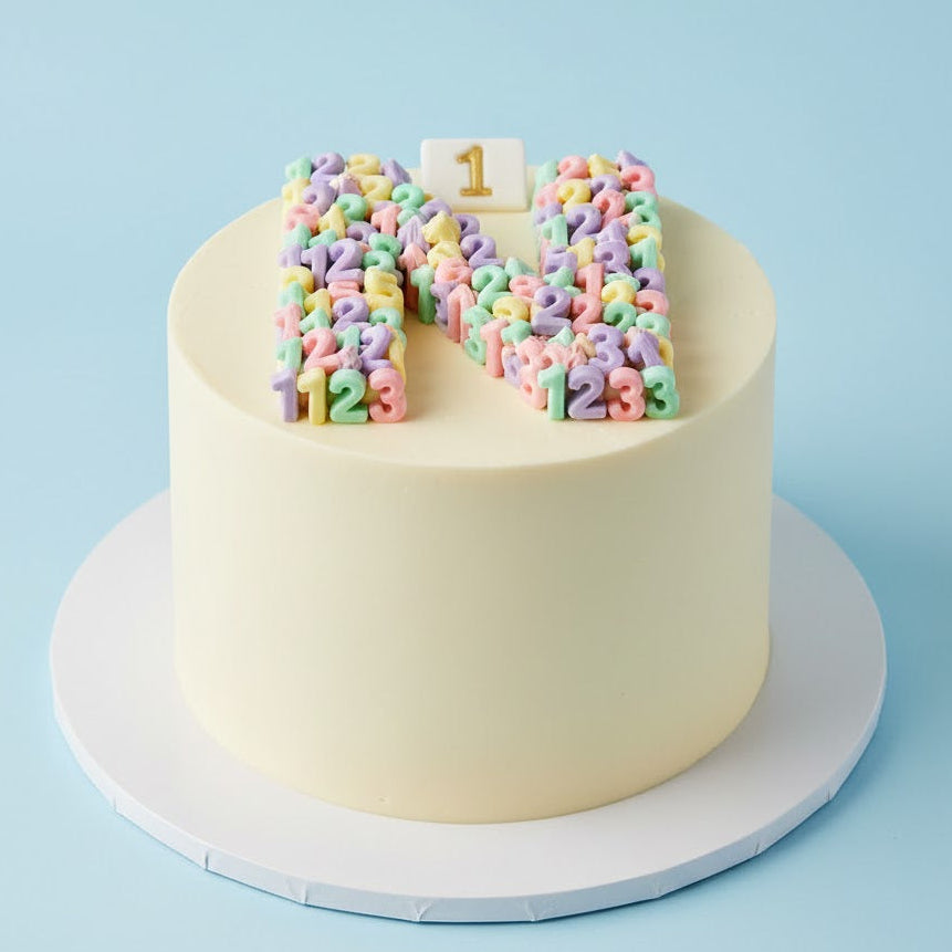 Letter N Number Cake