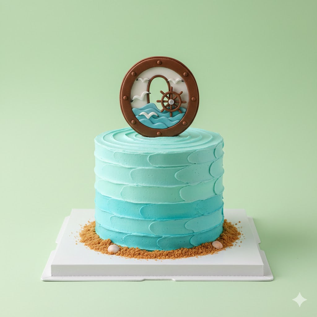Letter O Ocean Cake
