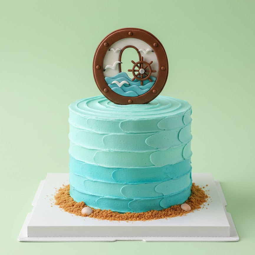 Letter O Ocean Cake