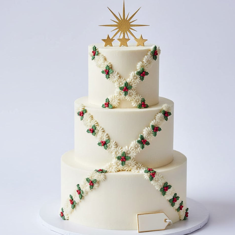 Letter X Xmas Star Cake