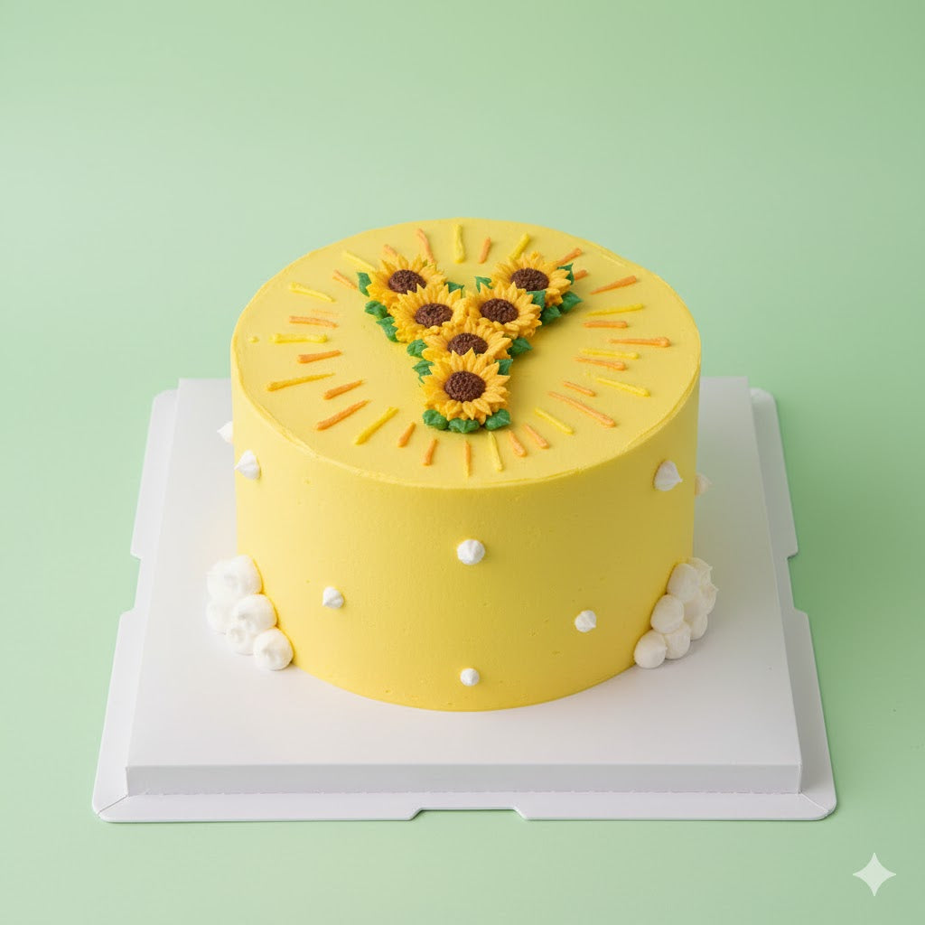 Letter Y Yellow Sunshine Cake