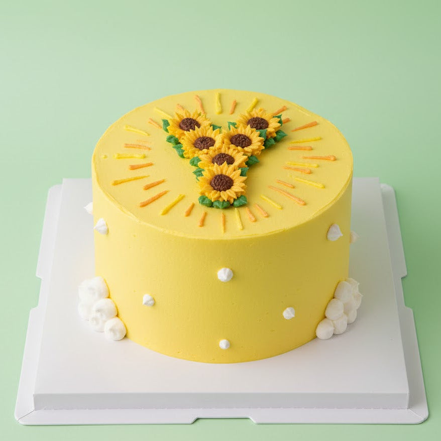 Letter Y Yellow Sunshine Cake