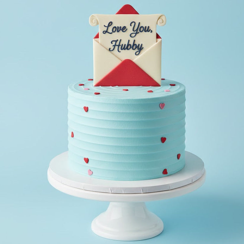 Love Note Husband Cake
