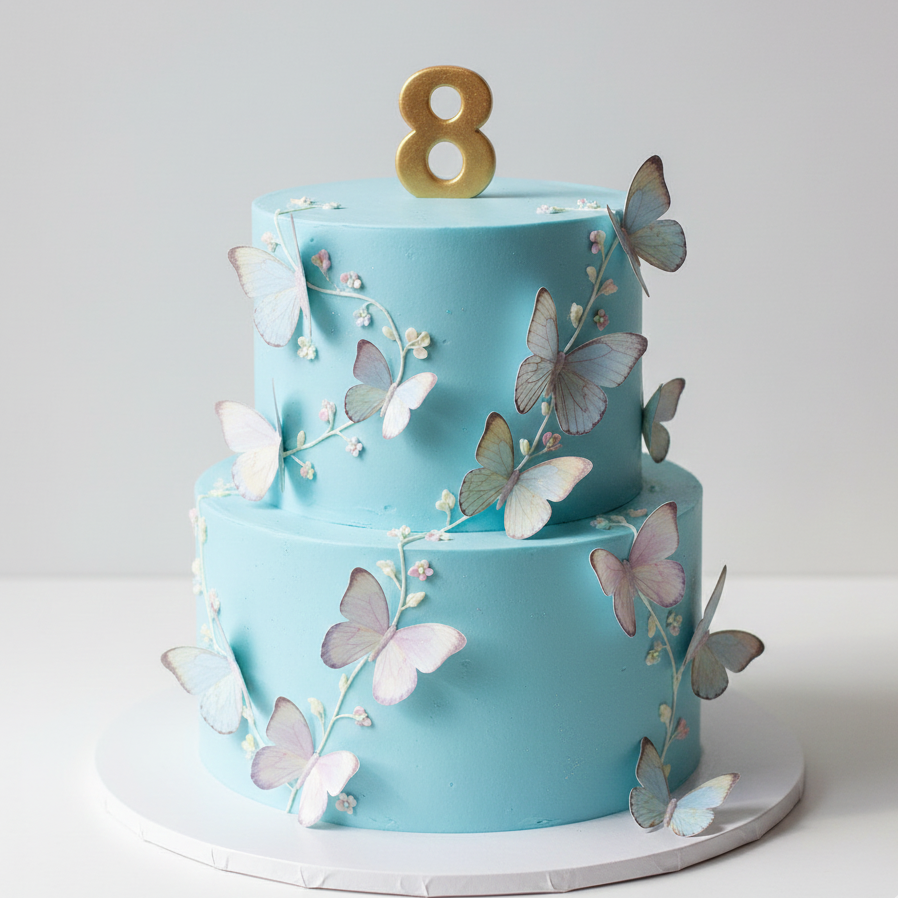 Number Eight Butterfly Cake