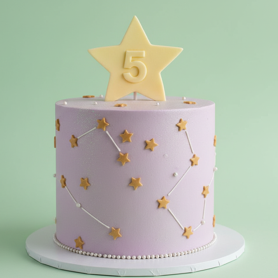 Number Five Star Cake