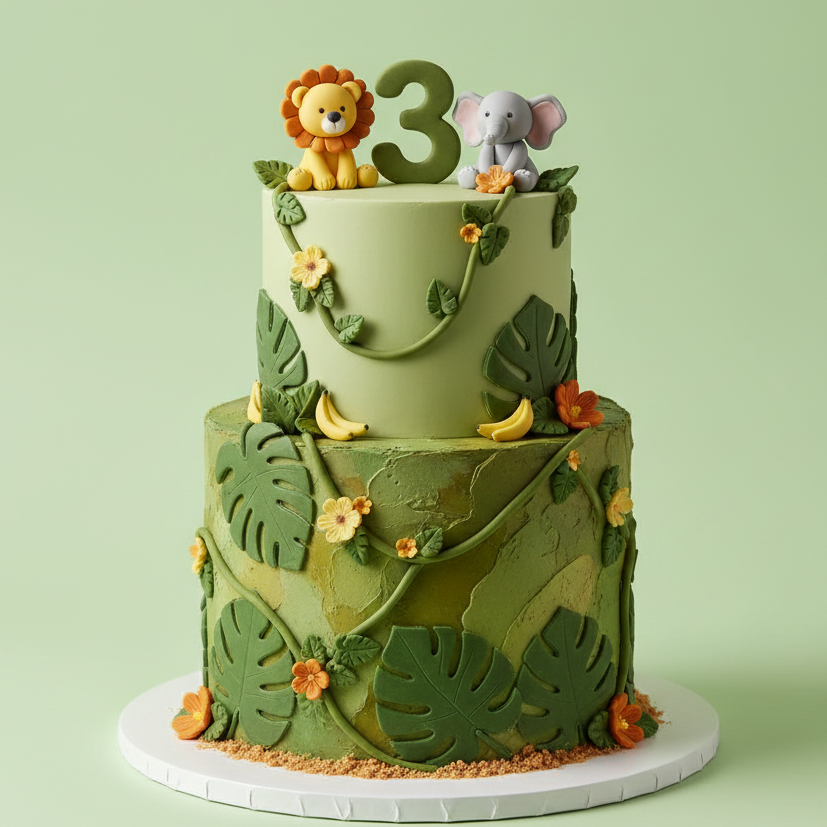 Number Three Jungle Cake