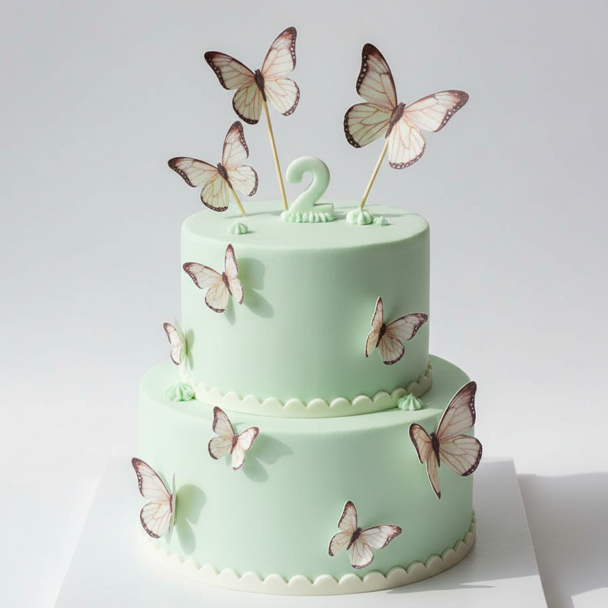 Number Two Butterfly Cake