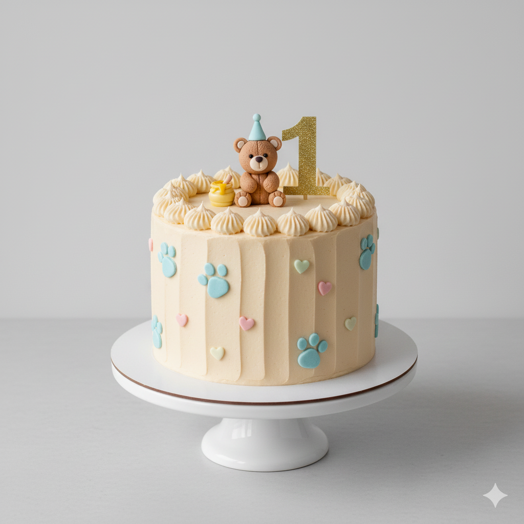 One Bear Celebration Cake