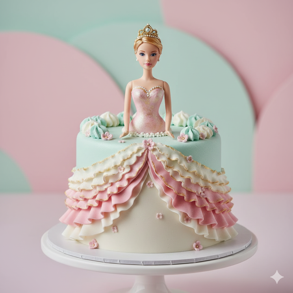Pastel Princess Doll Cake