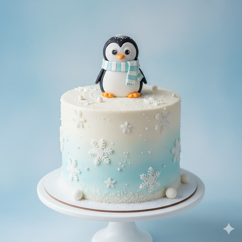 Penguin Snow Cake