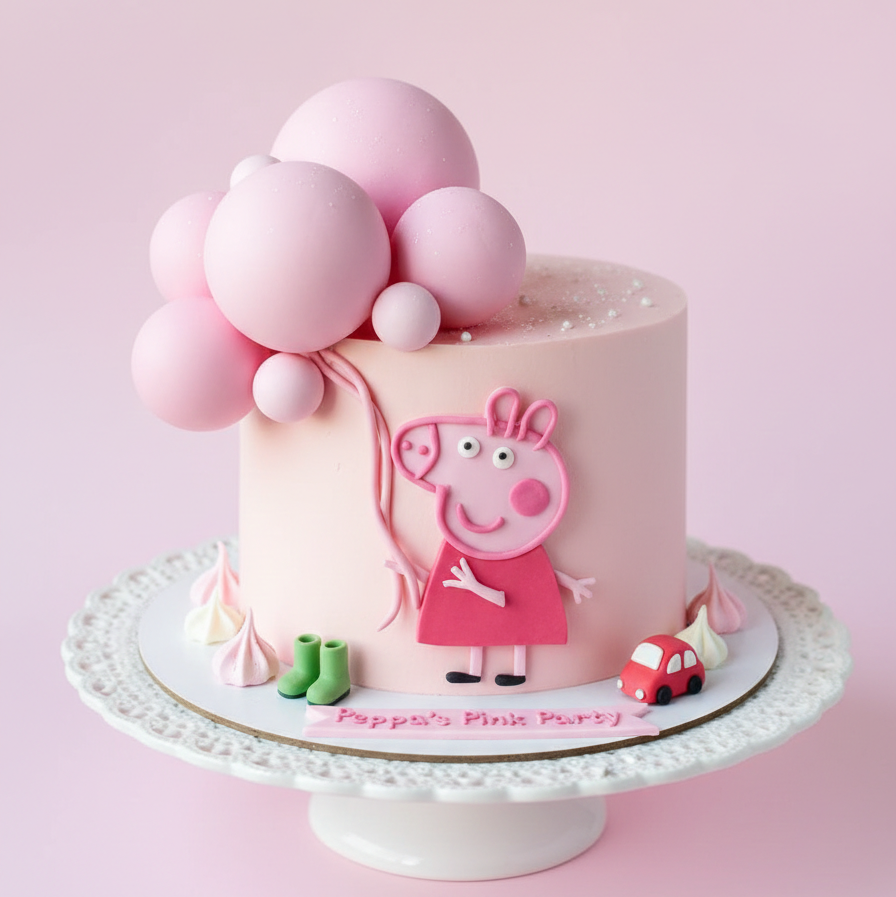 Peppa’s Blush Balloon Dream Cake