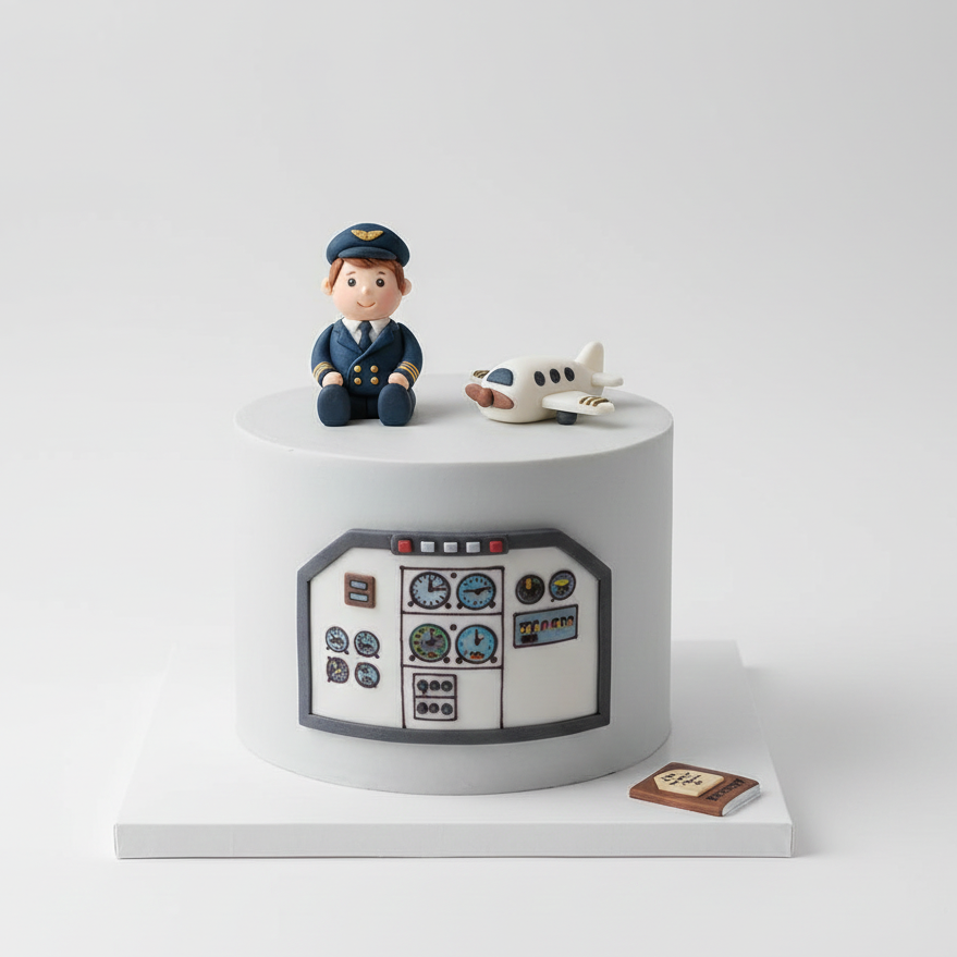 Pilot Cockpit Cake
