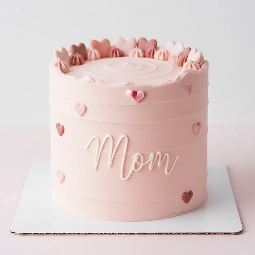 Pink Love Mom Cake