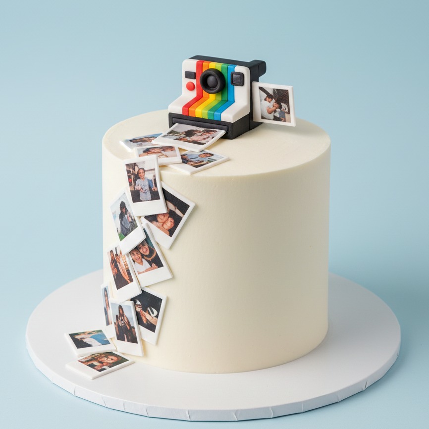 Polaroid Snapshot Cake