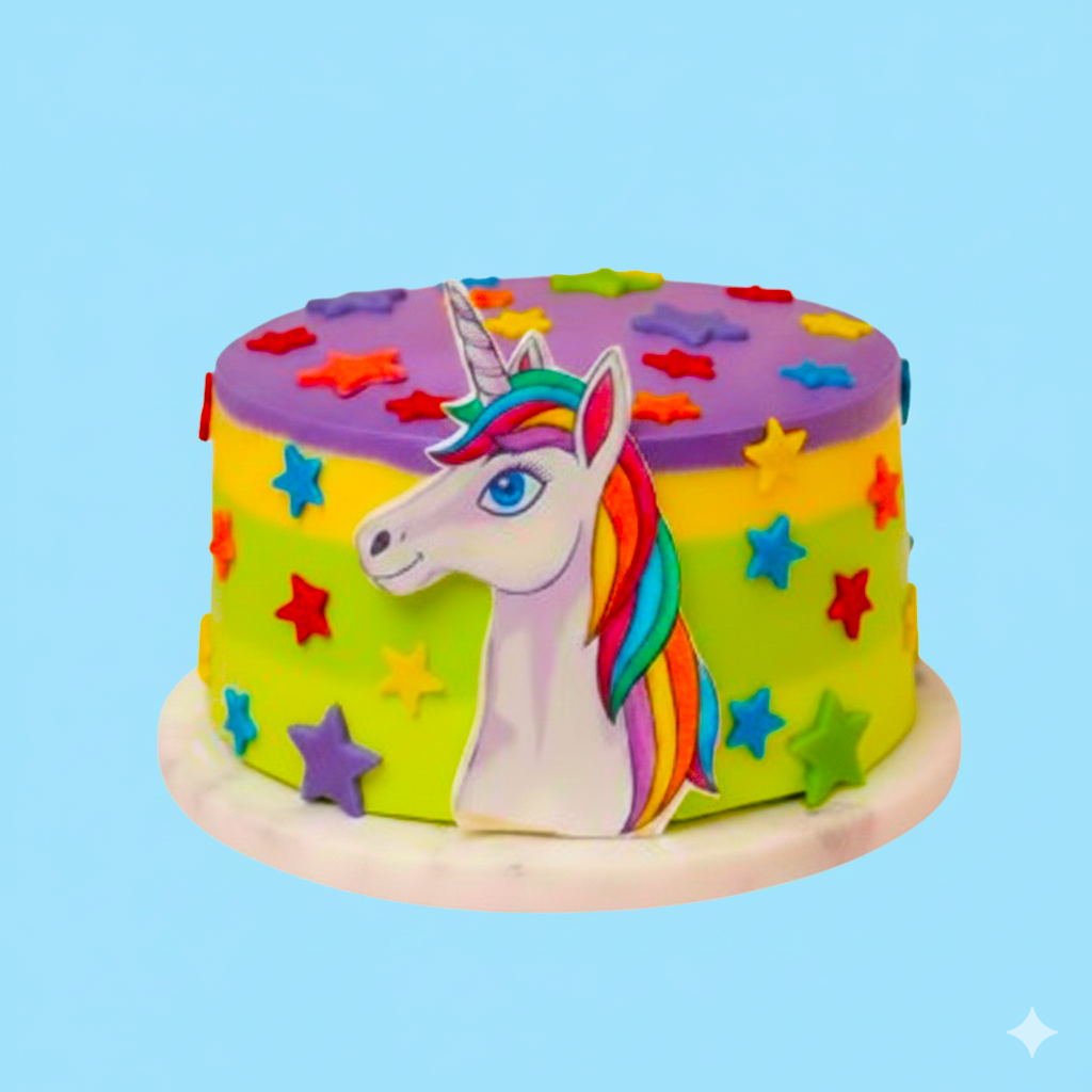 Rainbow Drip Unicorn Cake