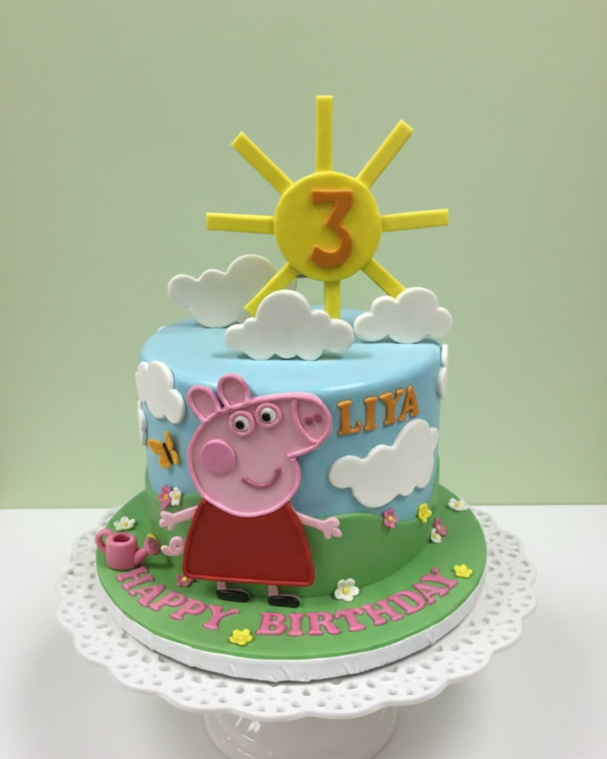 Sunny Peppa Birthday Delight Cake