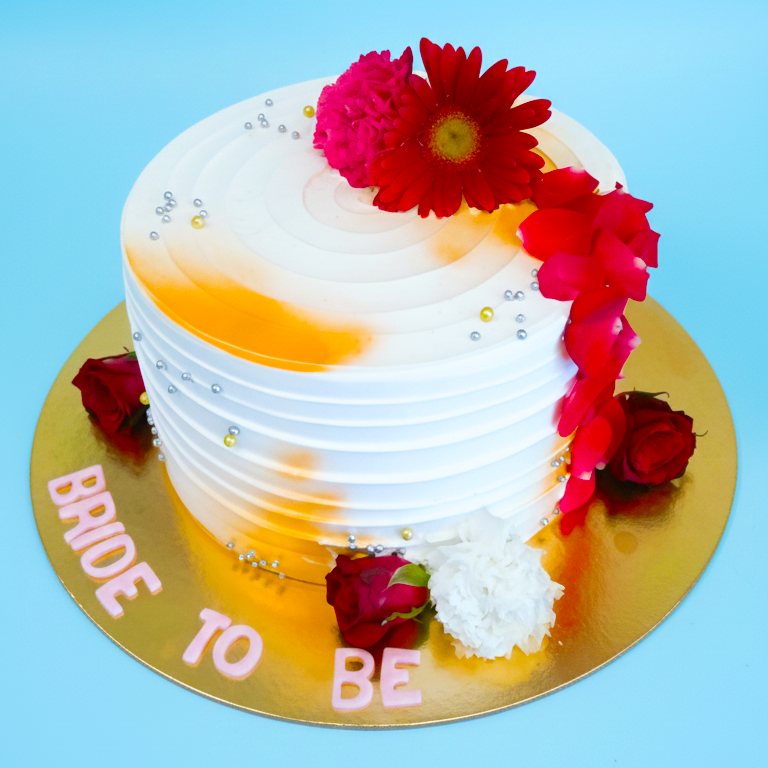Sunshine Petal Drip Cake