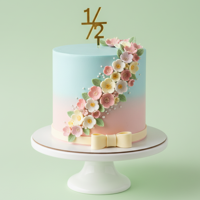 Tiny Half Blossom Cake