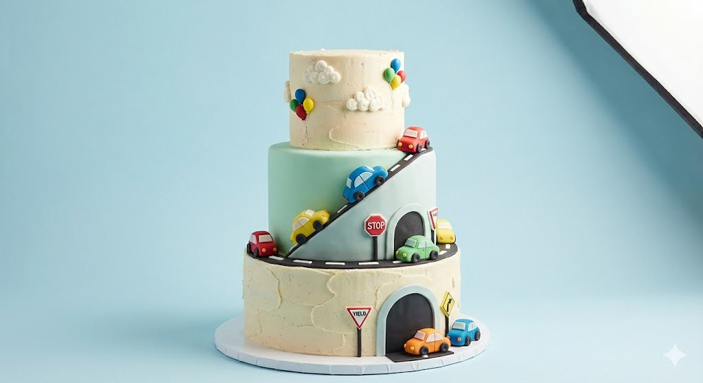 Traffic Tunnel Fun Cake