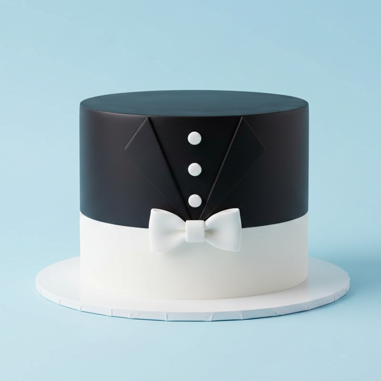 Tuxedo Minimal Cake