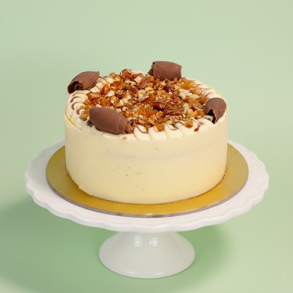 Vanilla Nutty Carmel Cake