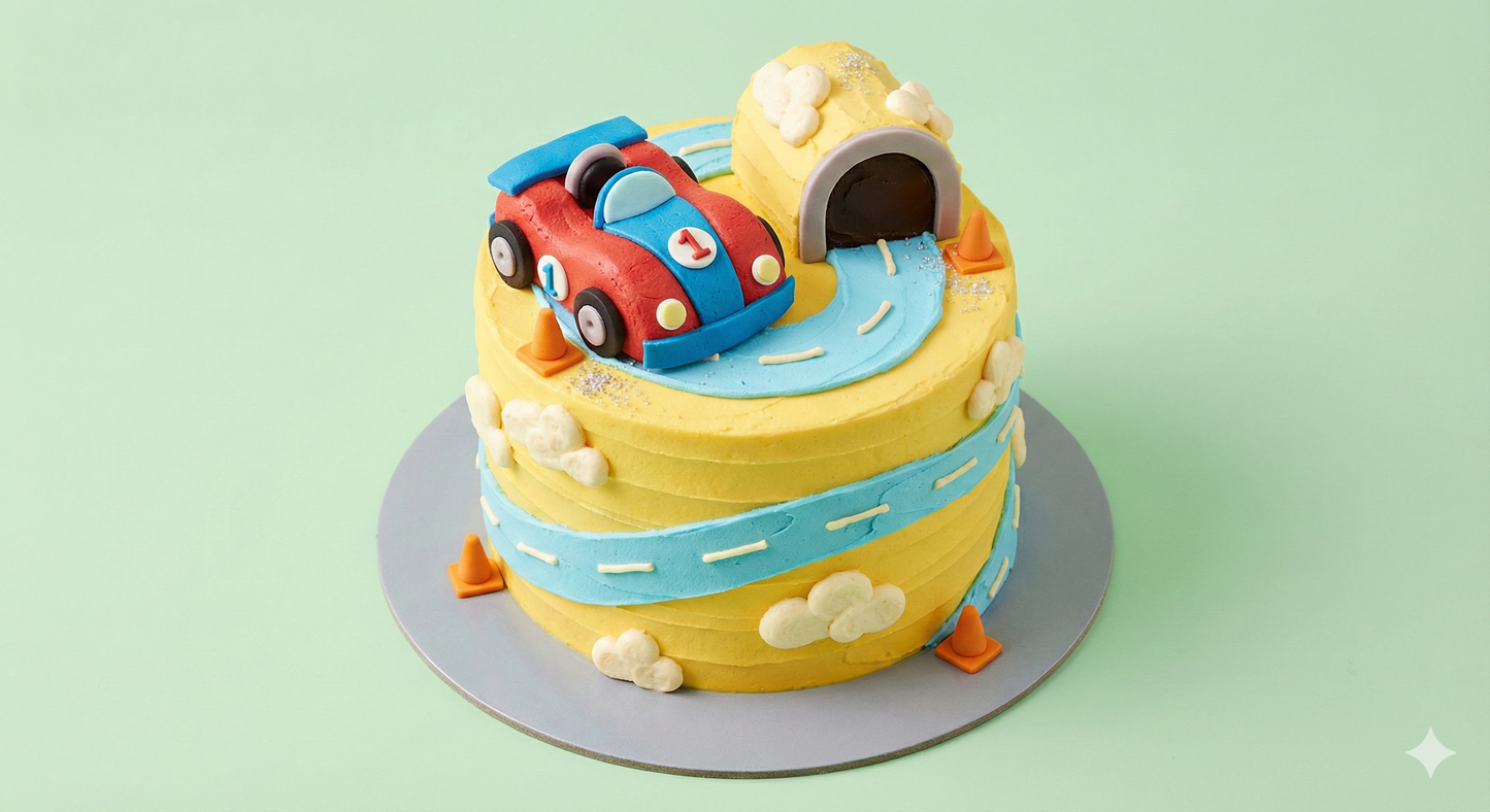 Vroom Vroom Tunnel Cake.