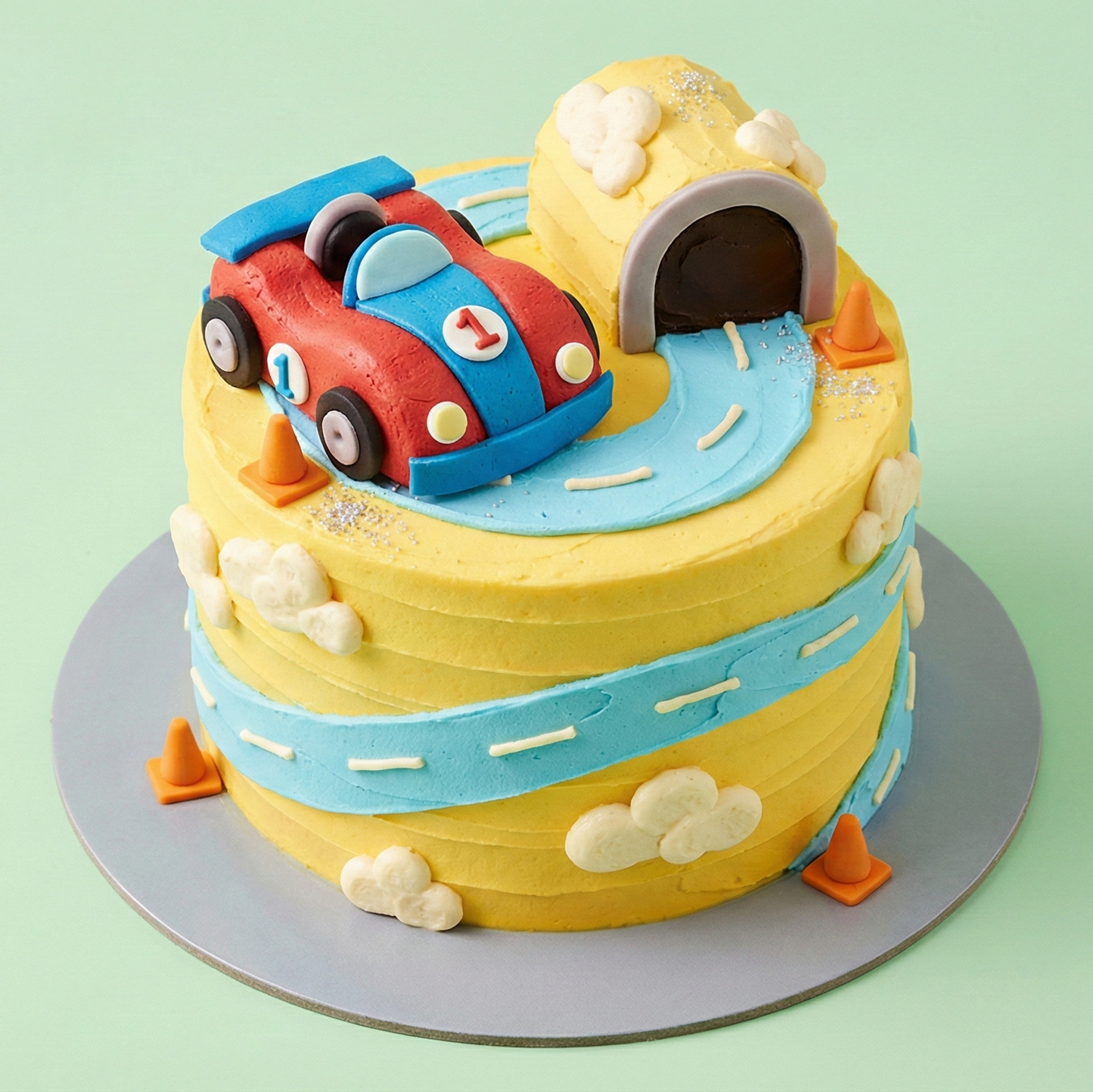 Vroom Vroom Tunnel Cake