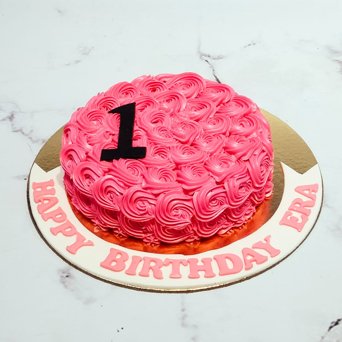 Pink Rosette Cake