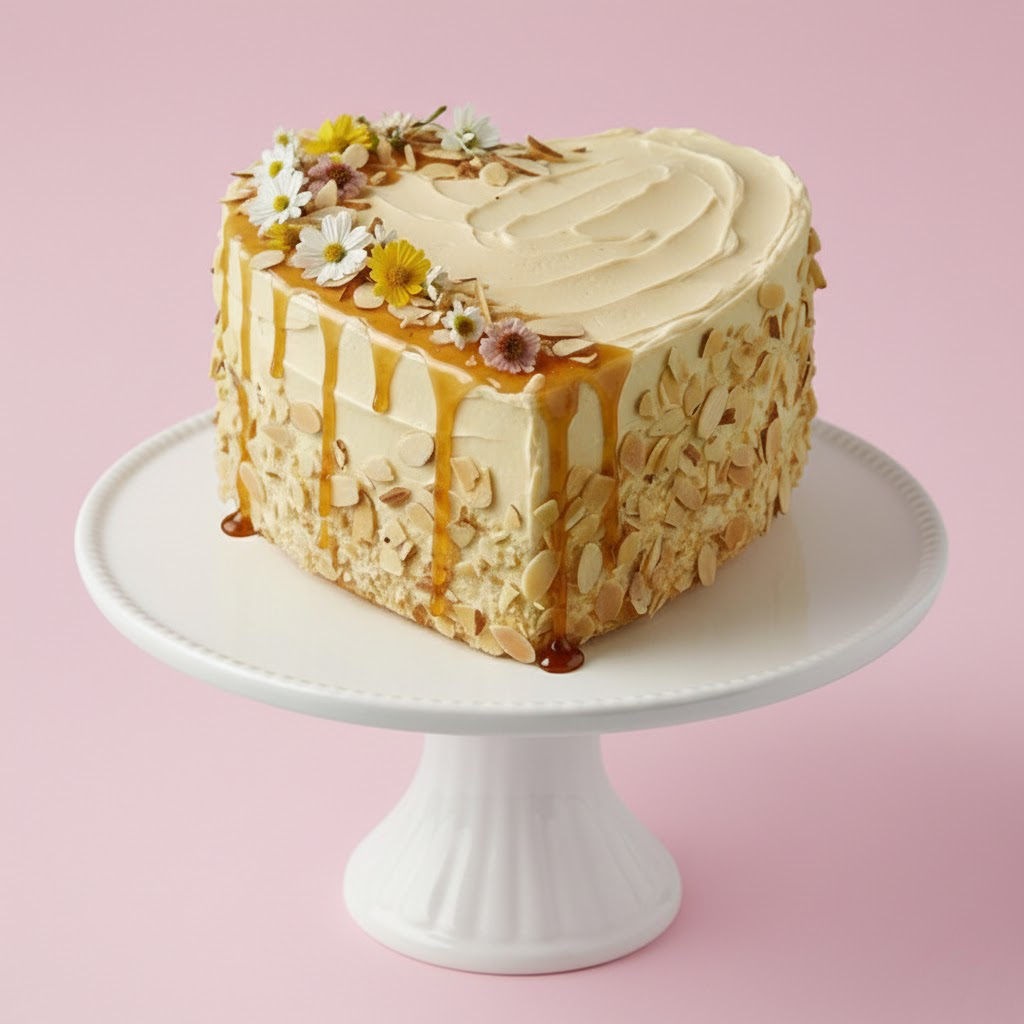 Honey Almond Cream Drip Cake