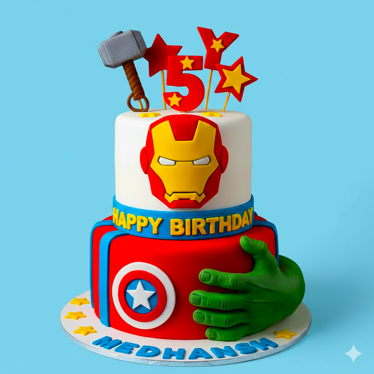 Iron Hero Blast Cake