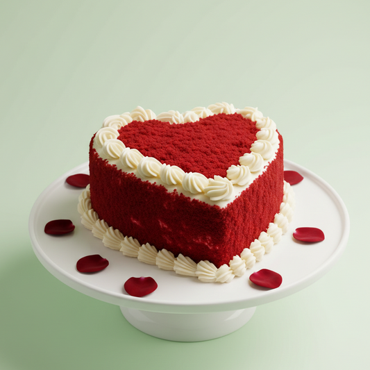 Velvet Heart Elegance Cake