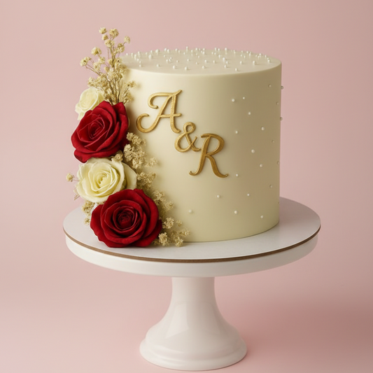 Royal Monogram Wedding Cake