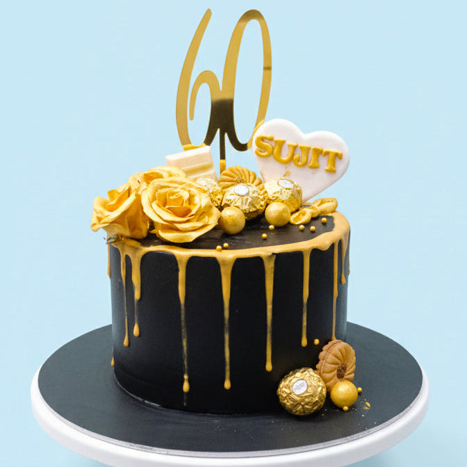 Golden Luxe Celebration Cake