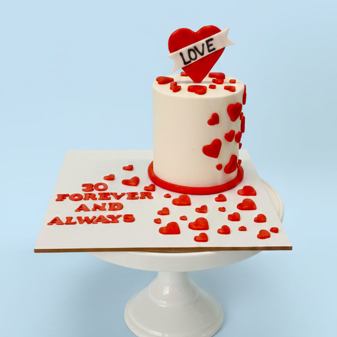Love in Red Romance Cake
