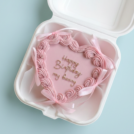 Blush Message Bento Cake